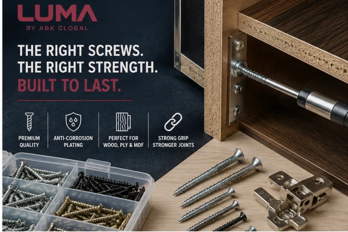 Luma quality screws and furniture hardware
