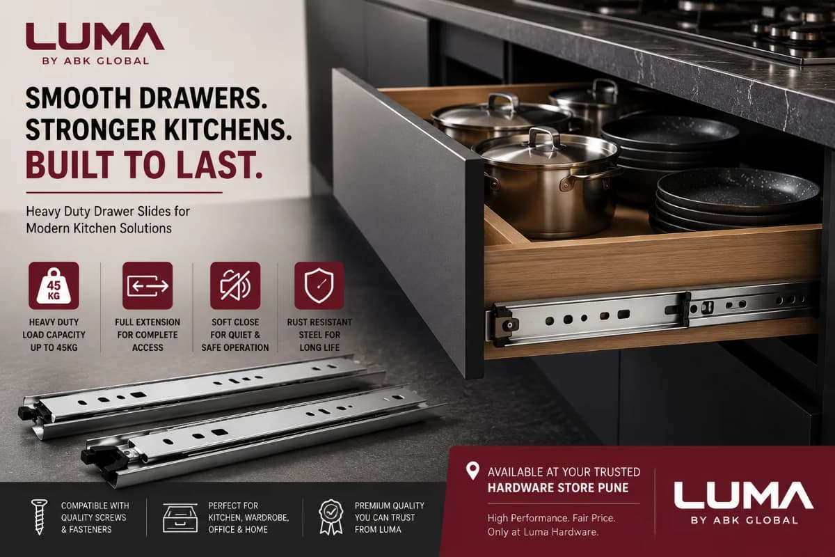 Telescopic channels and heavy duty drawer slides for kitchen drawers